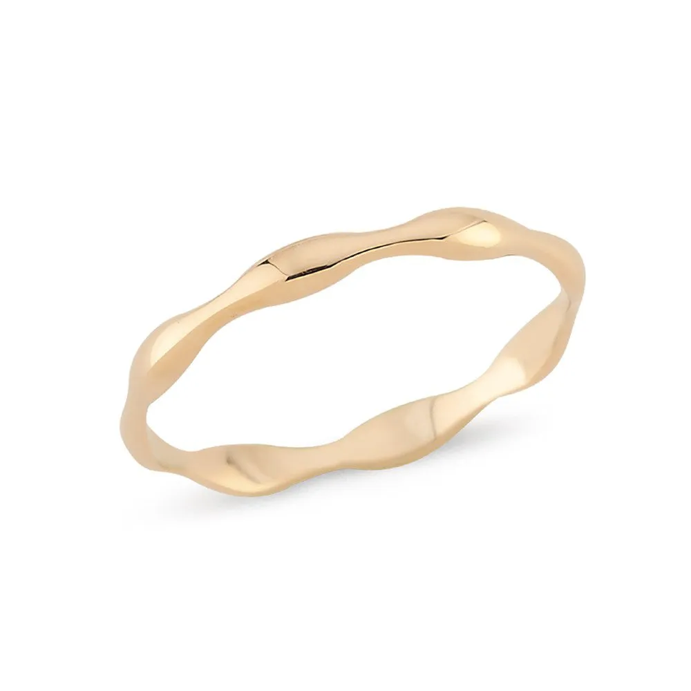 14K Solid Gold Tuscany Stackable Ring