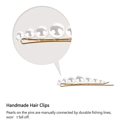 15 PCS Pearls Hair Clips-Cehomi Fashion Korean Style Acrylic Resin Hair Barrettes Hair Clip Hairpins for Women and Ladies Girls Headwear Styling Tools Hair Accessories