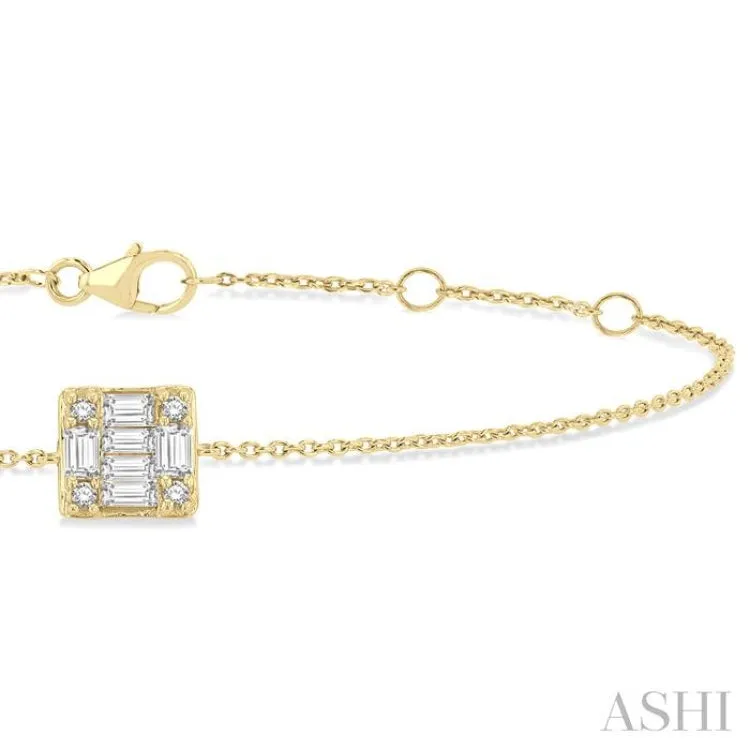 1/8 ctw Petite Fusion Diamond Fashion Bracelet in 10K Yellow Gold