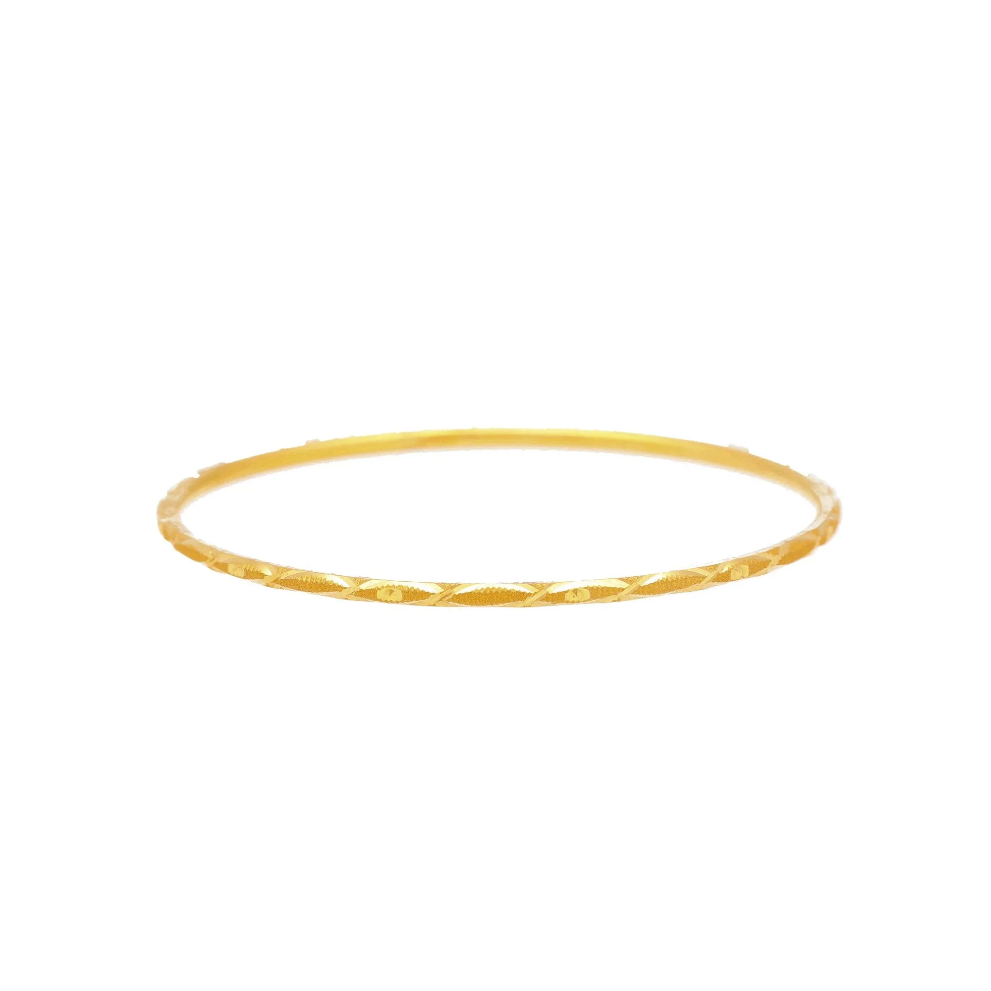 22K Yellow Gold Thin Bangles Set of Ten, 41.2 Grams