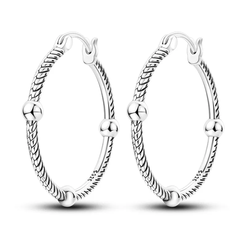 925 Silver Hoop Earrings For Women Sparkling Pave CZ U Shape Star Moon Feather Luxury Fine Engagement Wedding Earring