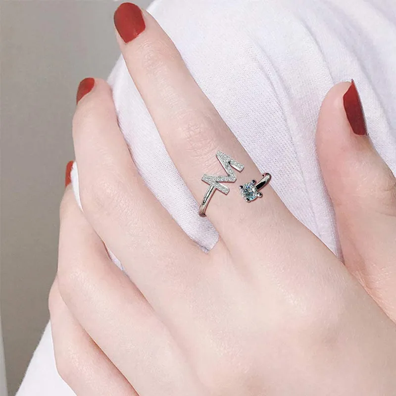 A-Z Sterling Silver Letter Ring