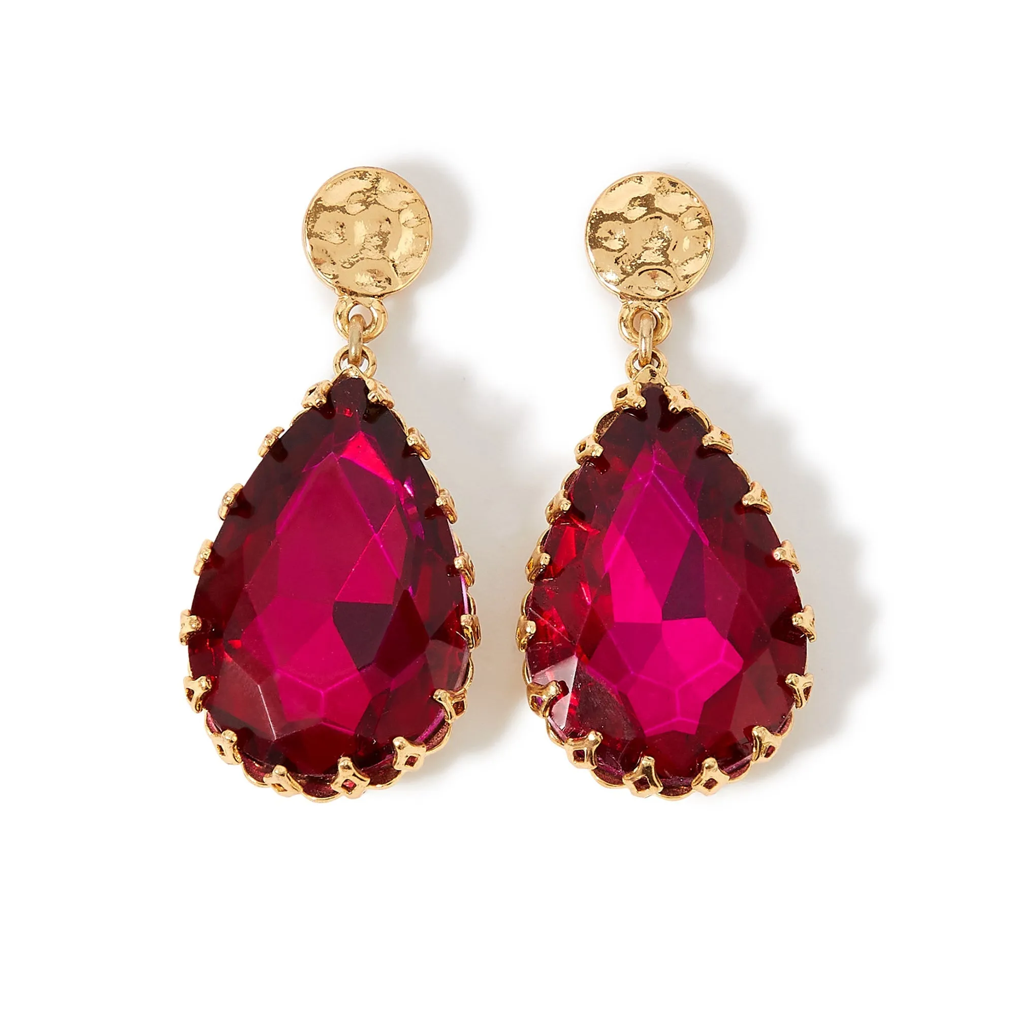 Accessorize London Women's fuchsia Willow Fancy Gem Statement Earring