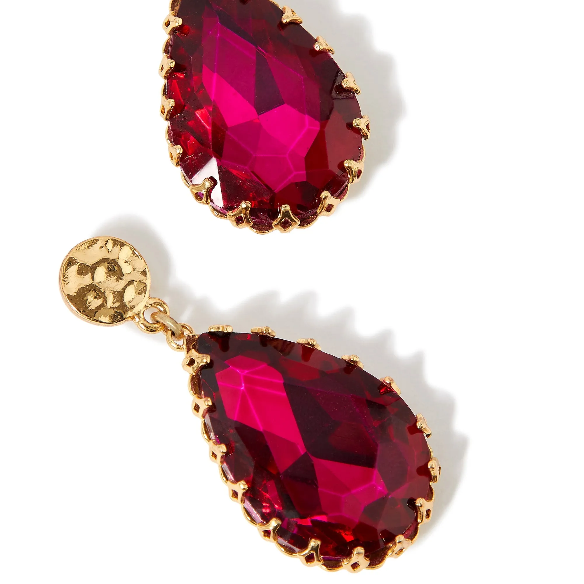 Accessorize London Women's fuchsia Willow Fancy Gem Statement Earring