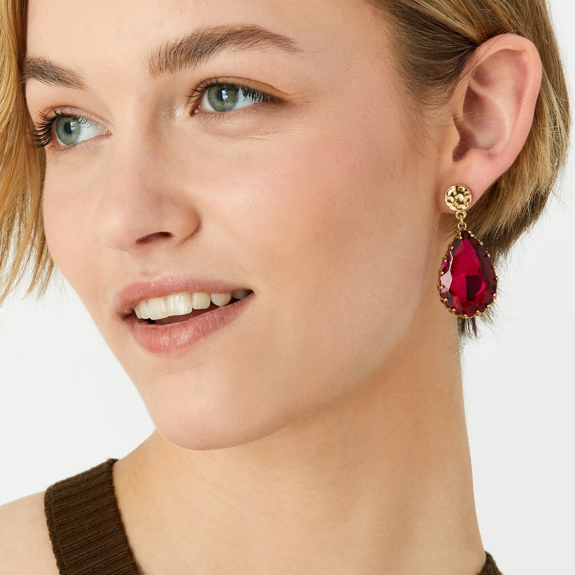 Accessorize London Women's fuchsia Willow Fancy Gem Statement Earring