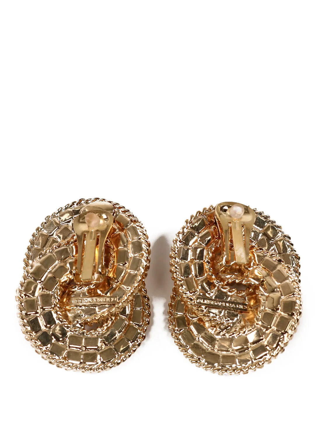 Alessandra Rich Crystal Chain Clip On Earrings