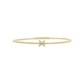 Alice Floral Diamond Bangle Bracelet