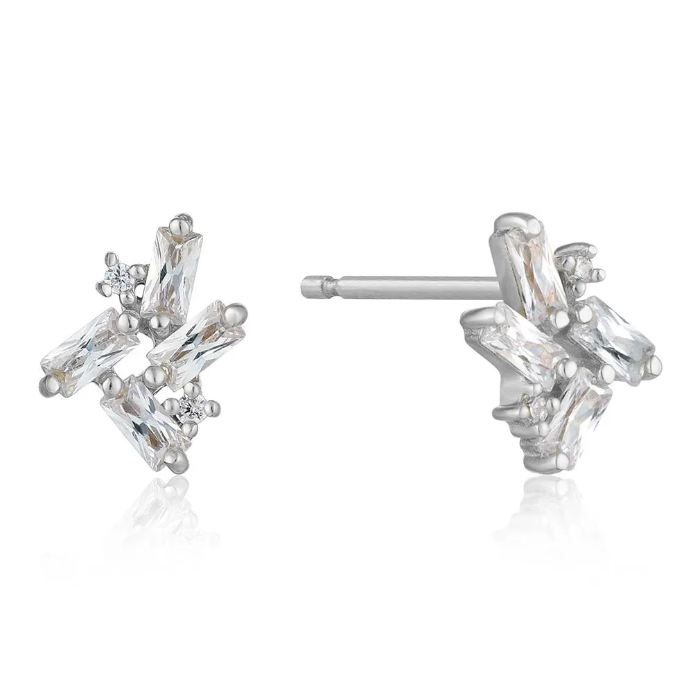 Ania Haie Sterling Silver Glow Getter Cluster Stud Earrings