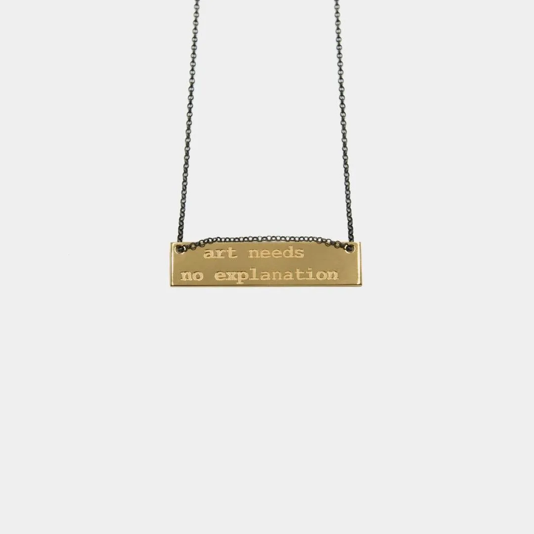 Art needs no explanation - necklace - gold plated