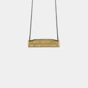 Art needs no explanation - necklace - gold plated