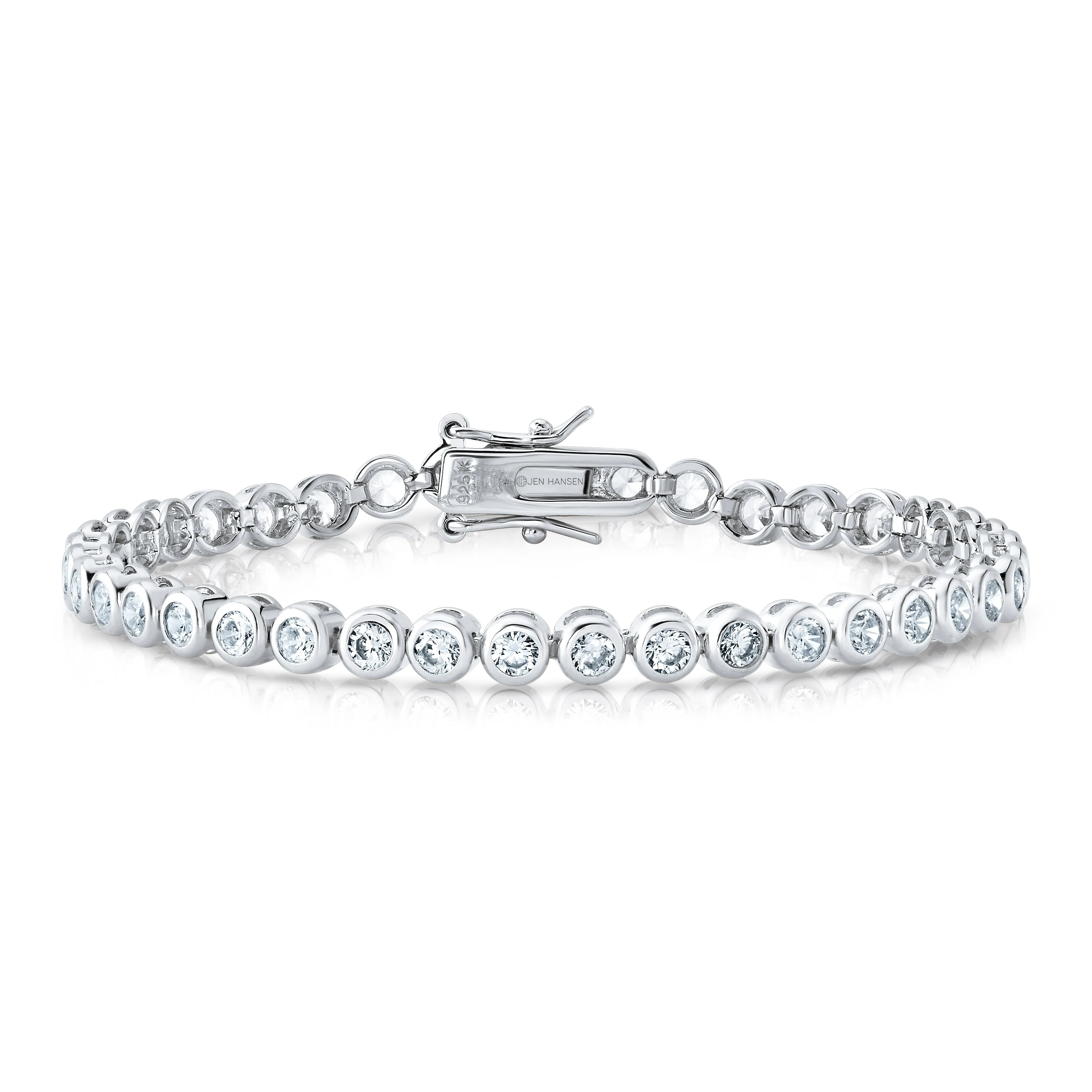 BEZEL TENNIS BRACELET, SILVER