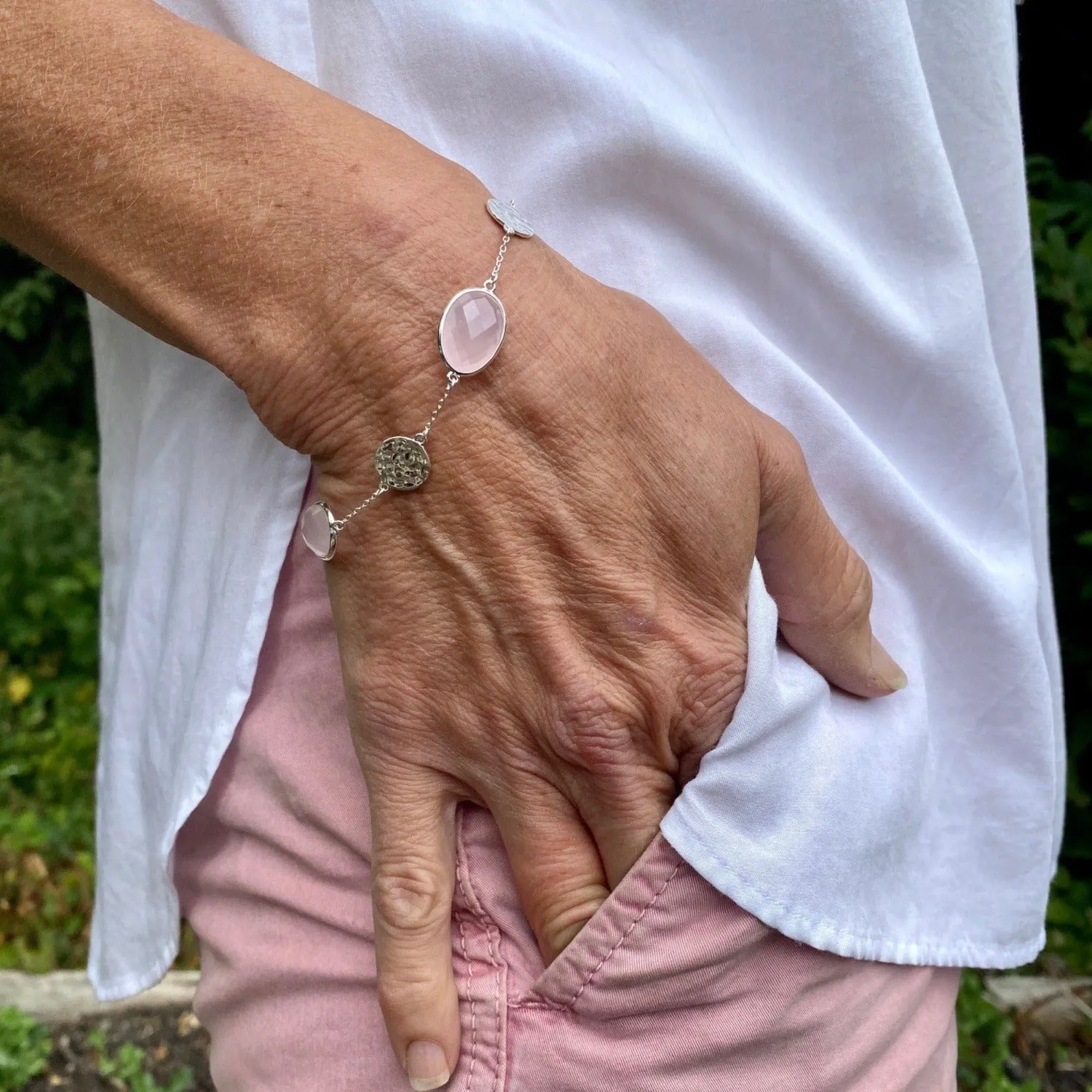 Candy Stone Sterling Silver Bracelet