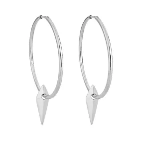 Carla Hoop Earrings - Silver