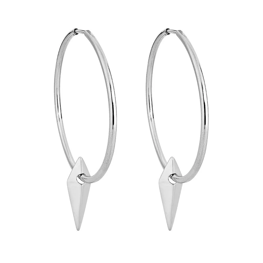 Carla Hoop Earrings - Silver