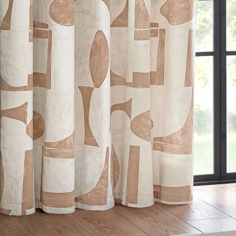 Carro Abstract Curtains Clay