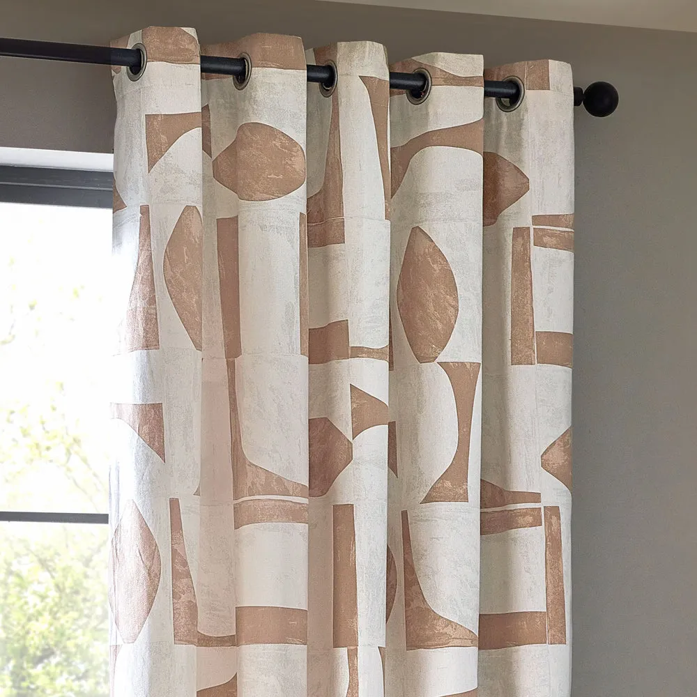 Carro Abstract Curtains Clay