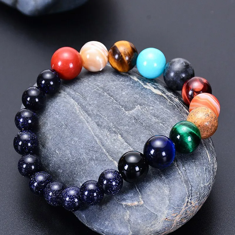 Celestial planets buddha bead bracelet