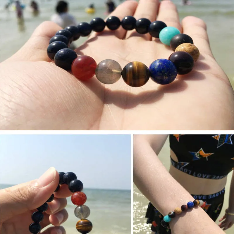 Celestial planets buddha bead bracelet