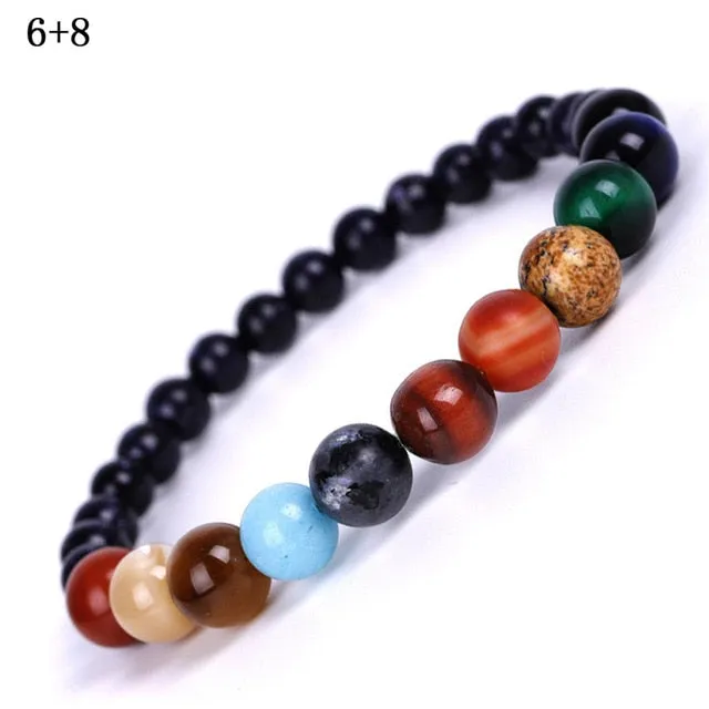 Celestial planets buddha bead bracelet