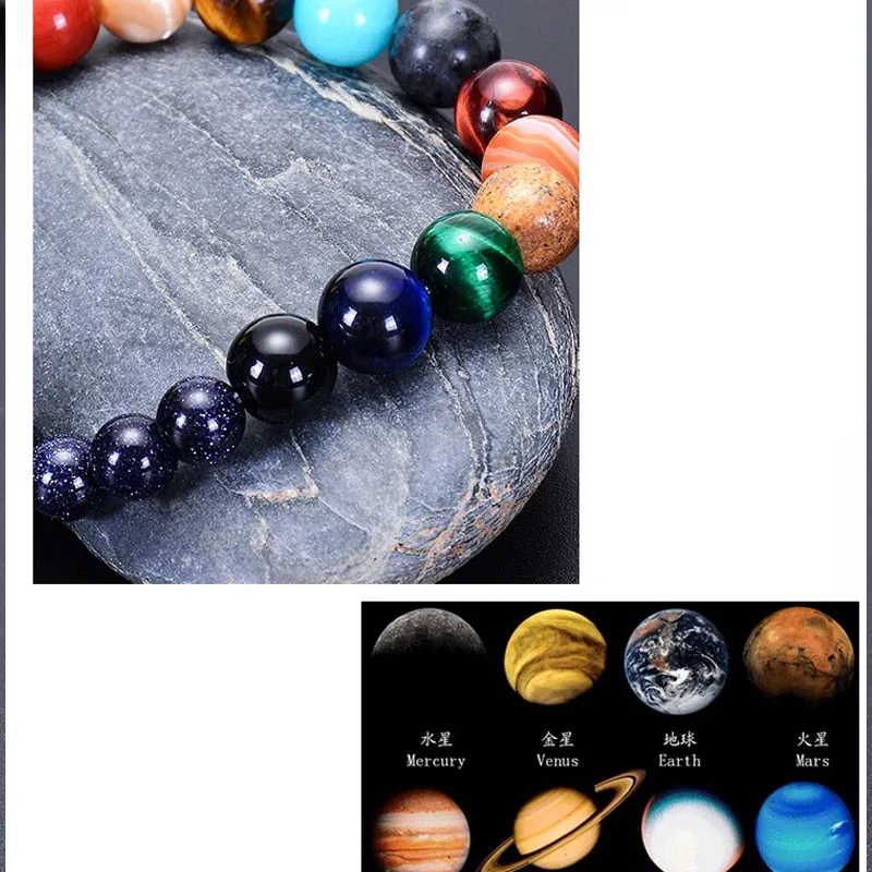 Celestial planets buddha bead bracelet