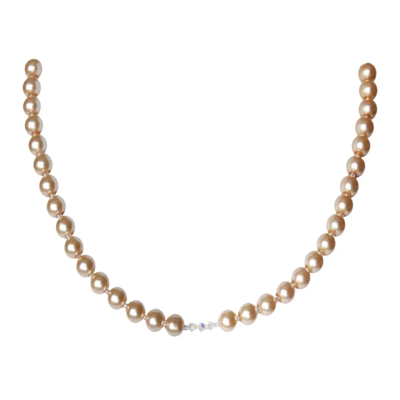 Champagne Crystal Pearl Set