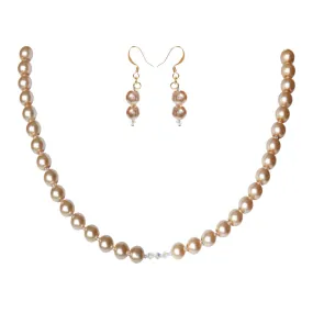 Champagne Crystal Pearl Set