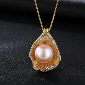 Charm Shell Design Pearl Jewelry 925 - 18k Gold Color Necklace