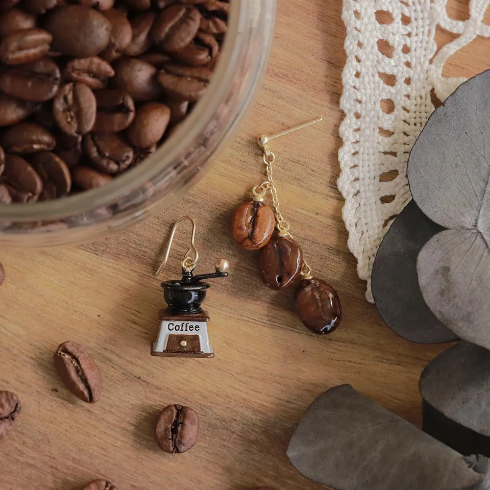 Coffee Grinder Mismatched Earrings