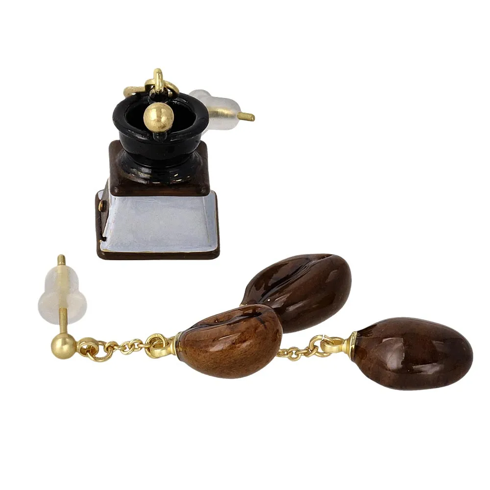 Coffee Grinder Mismatched Earrings