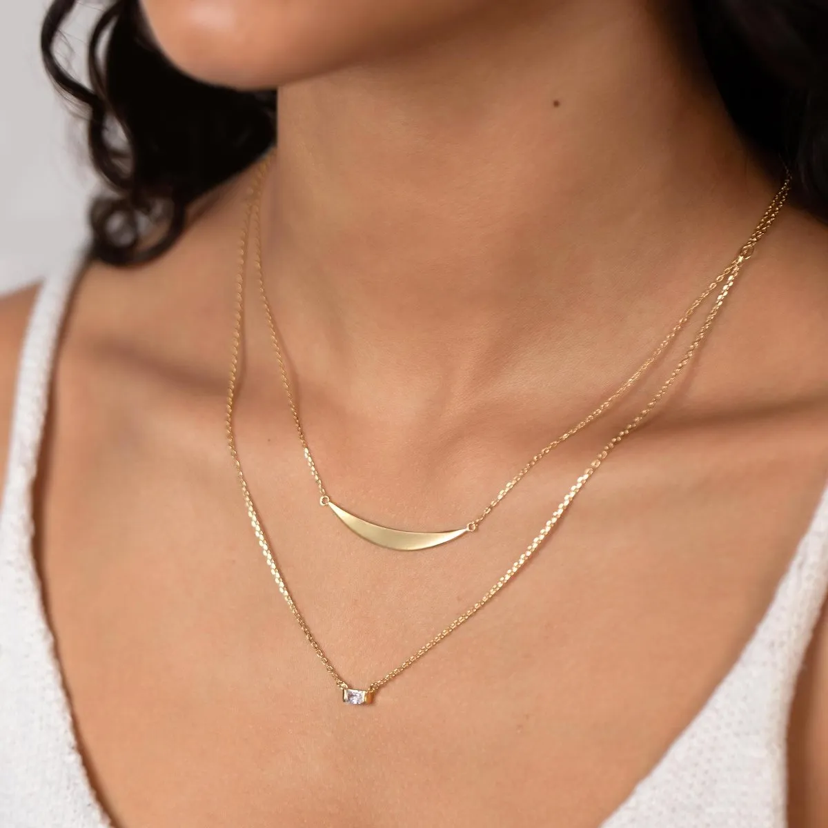 Crescent Bar Necklace