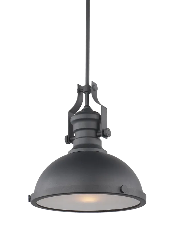 Cresswell Matte Black Large Pendant