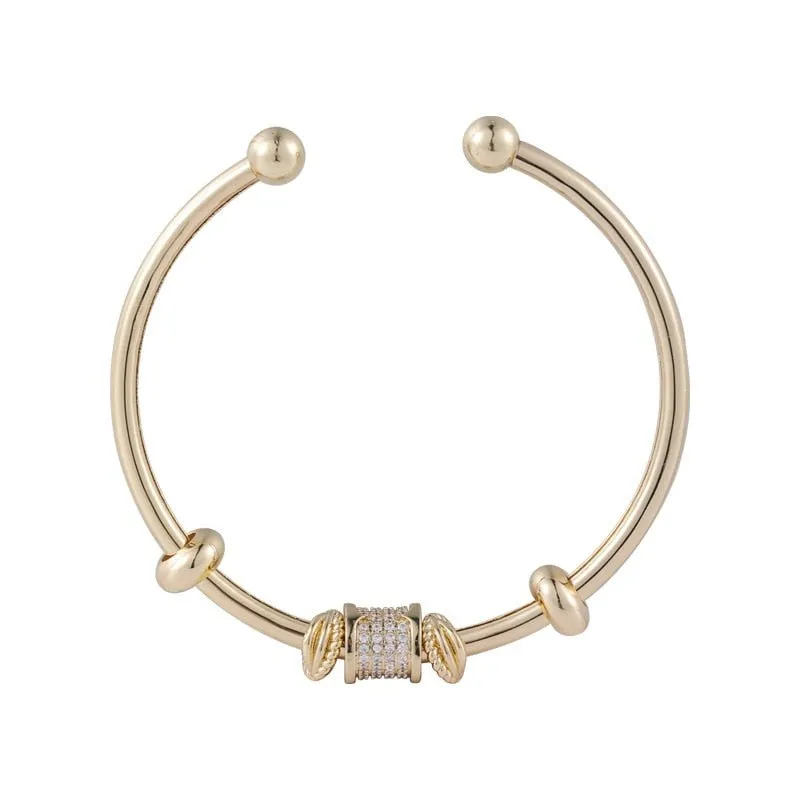 Cross Gold Bangles Bracelet for Women Ladies Party Jewelry