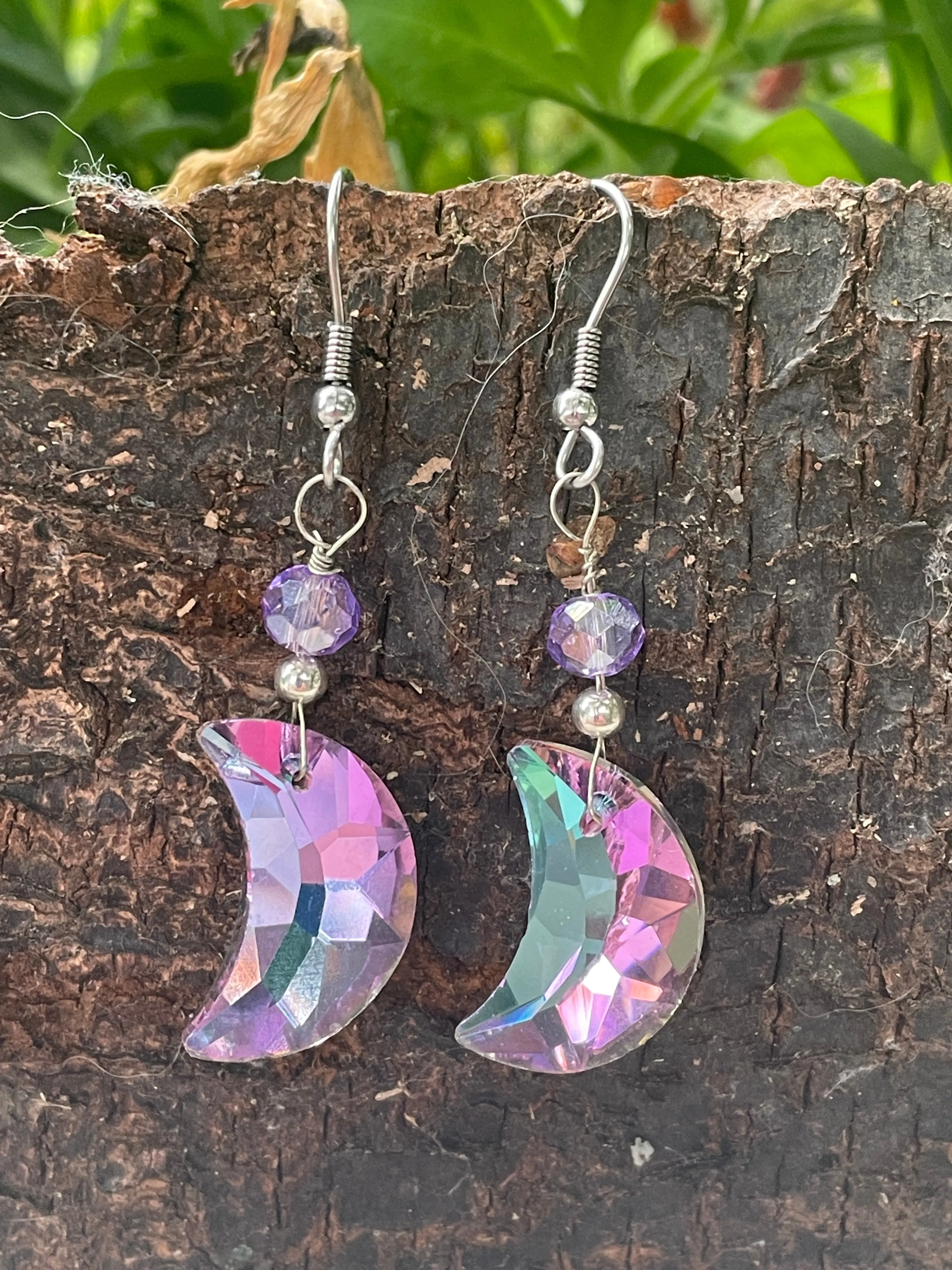 Crystal Moon Earrings