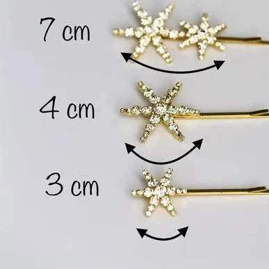 crystal rhinestone star celestial hairpins