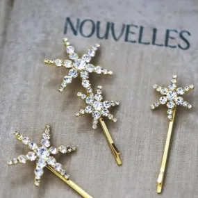 crystal rhinestone star celestial hairpins