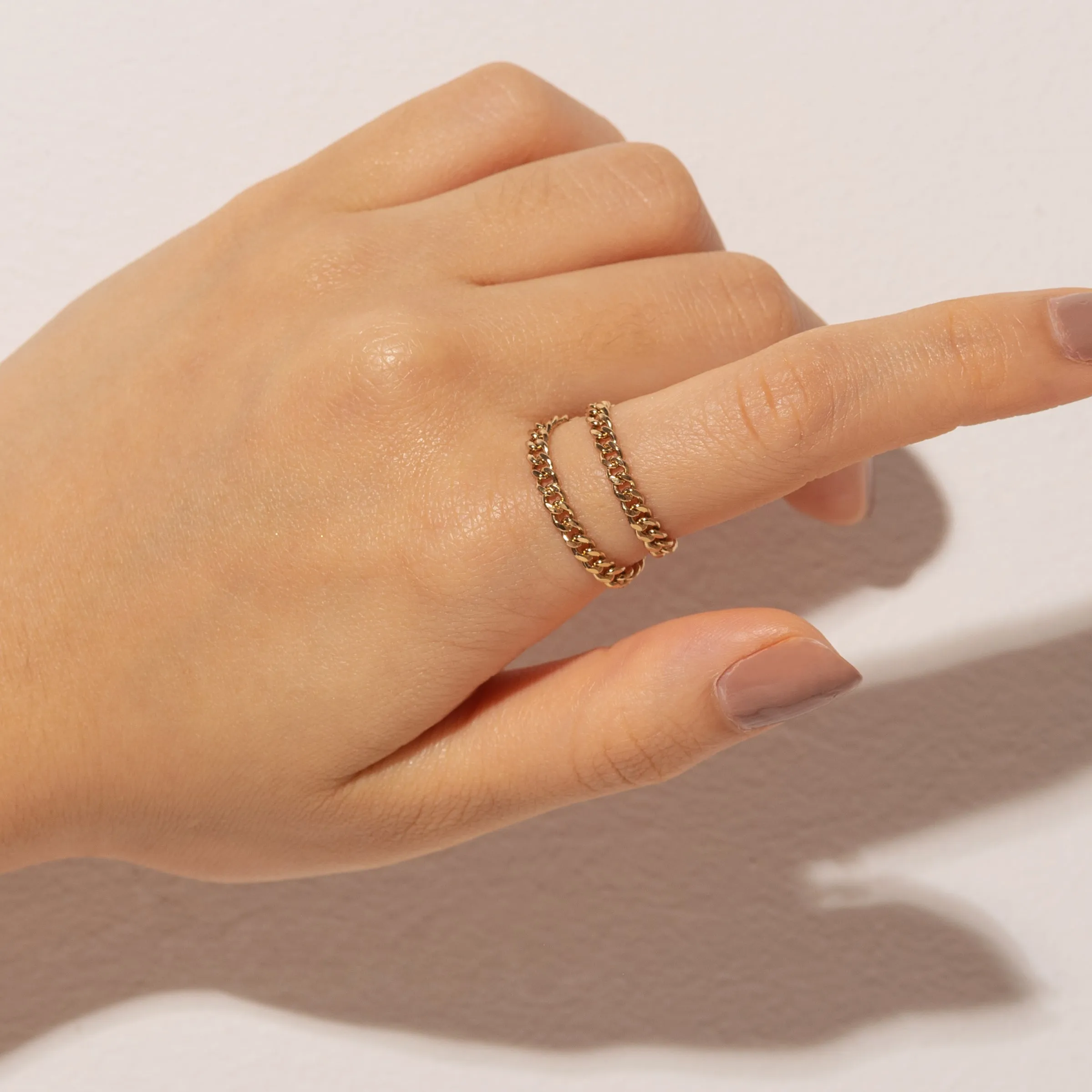 Curb Chain Gold Ring