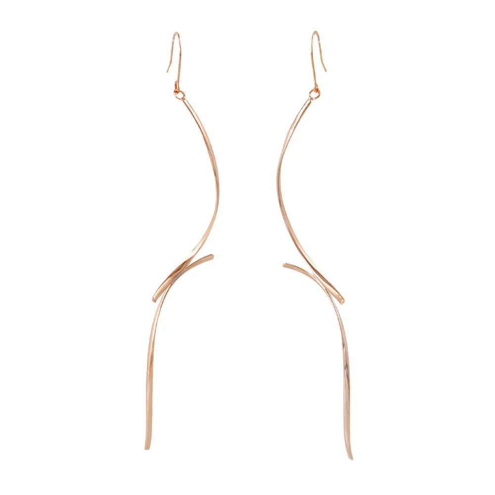 Curve Link Drop Earrings