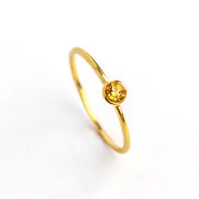 Dainty Stackable Citrine Ring : November Birthstone