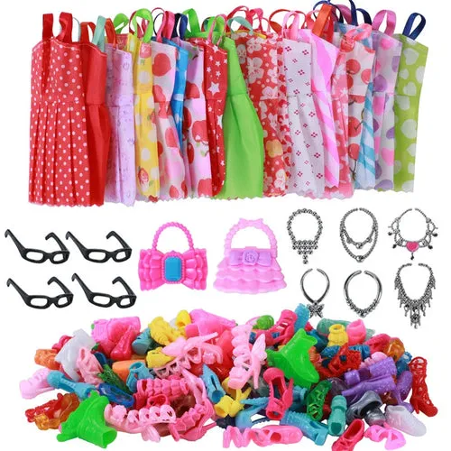 Dazzling 32-Piece Handmade Doll Accessory Set for Creative Play