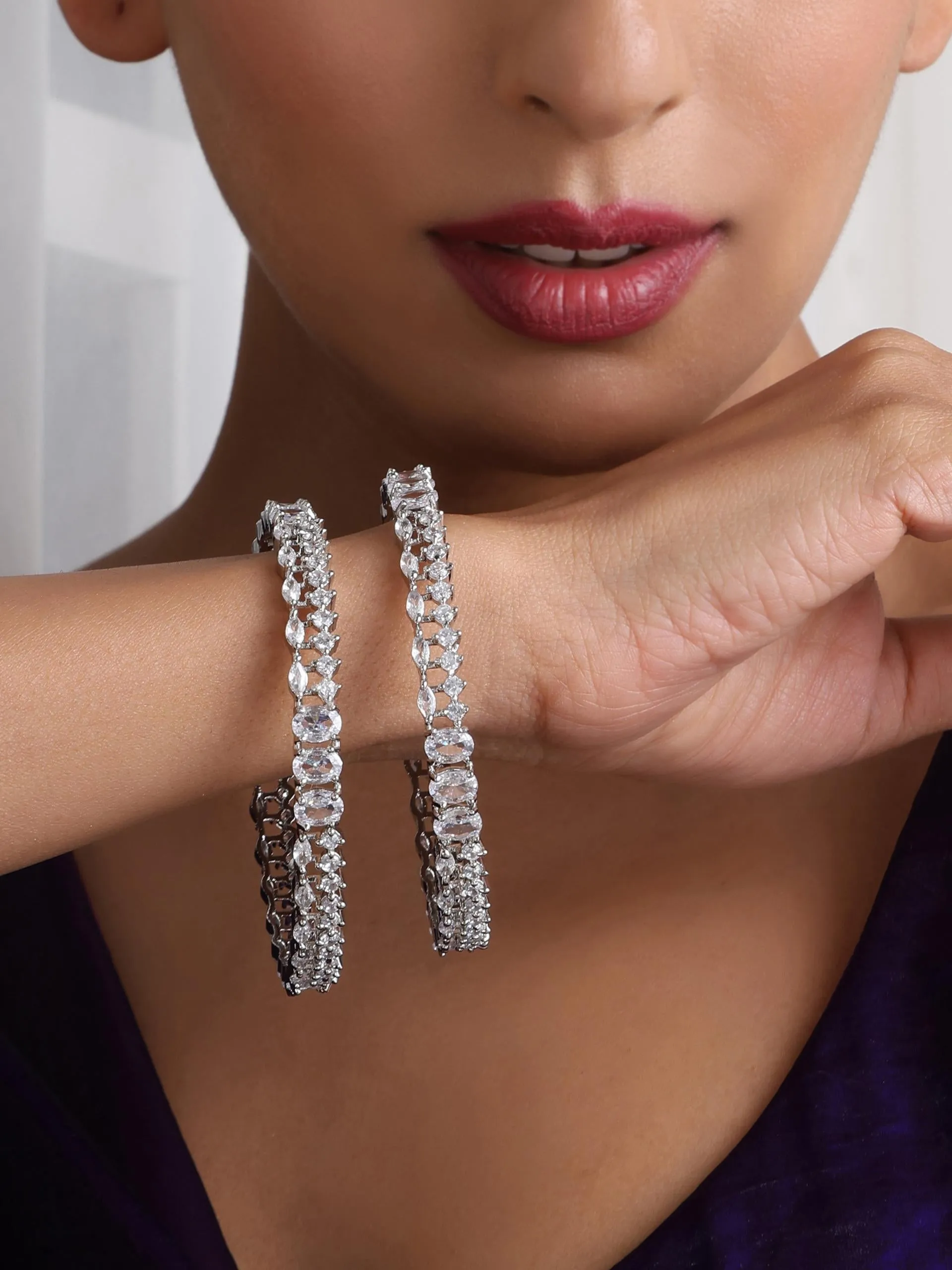 Diamond Bangles - Thick