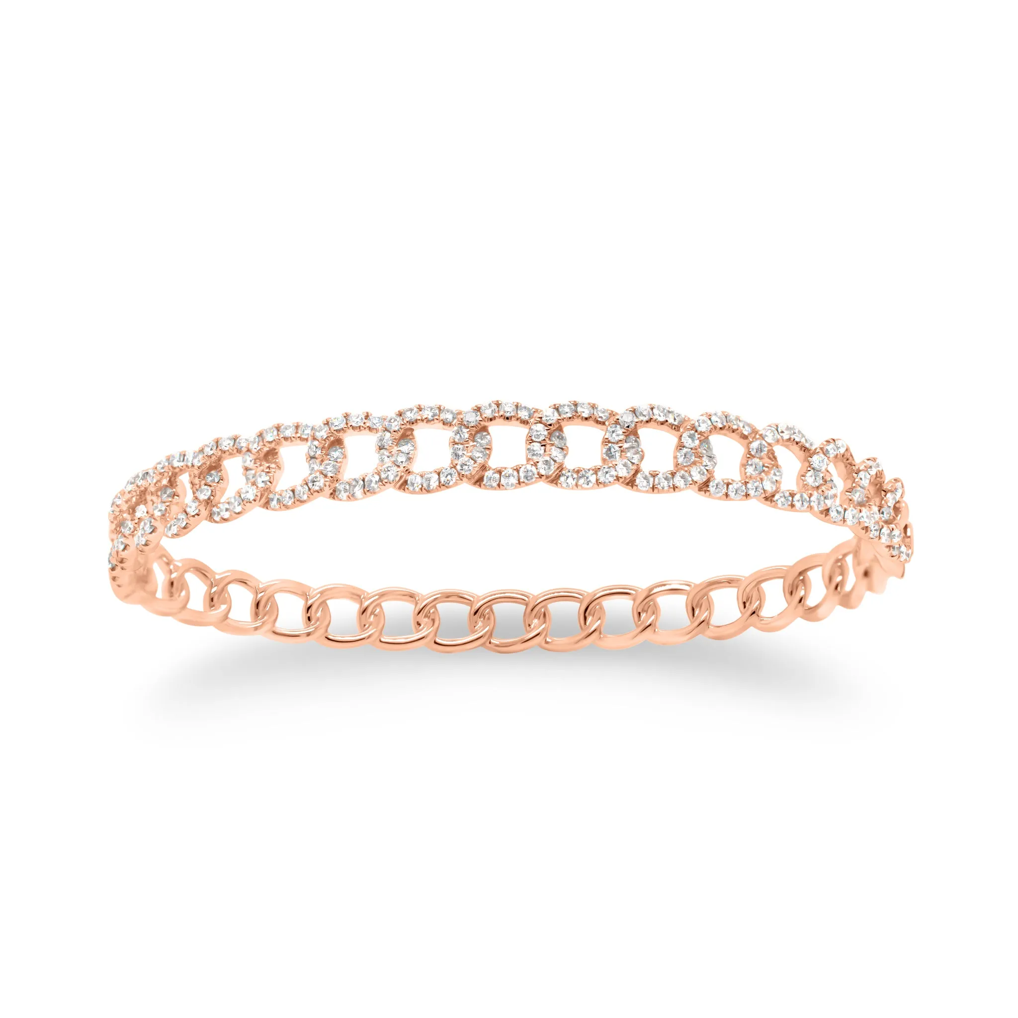 Diamond Chain Bangle Bracelet