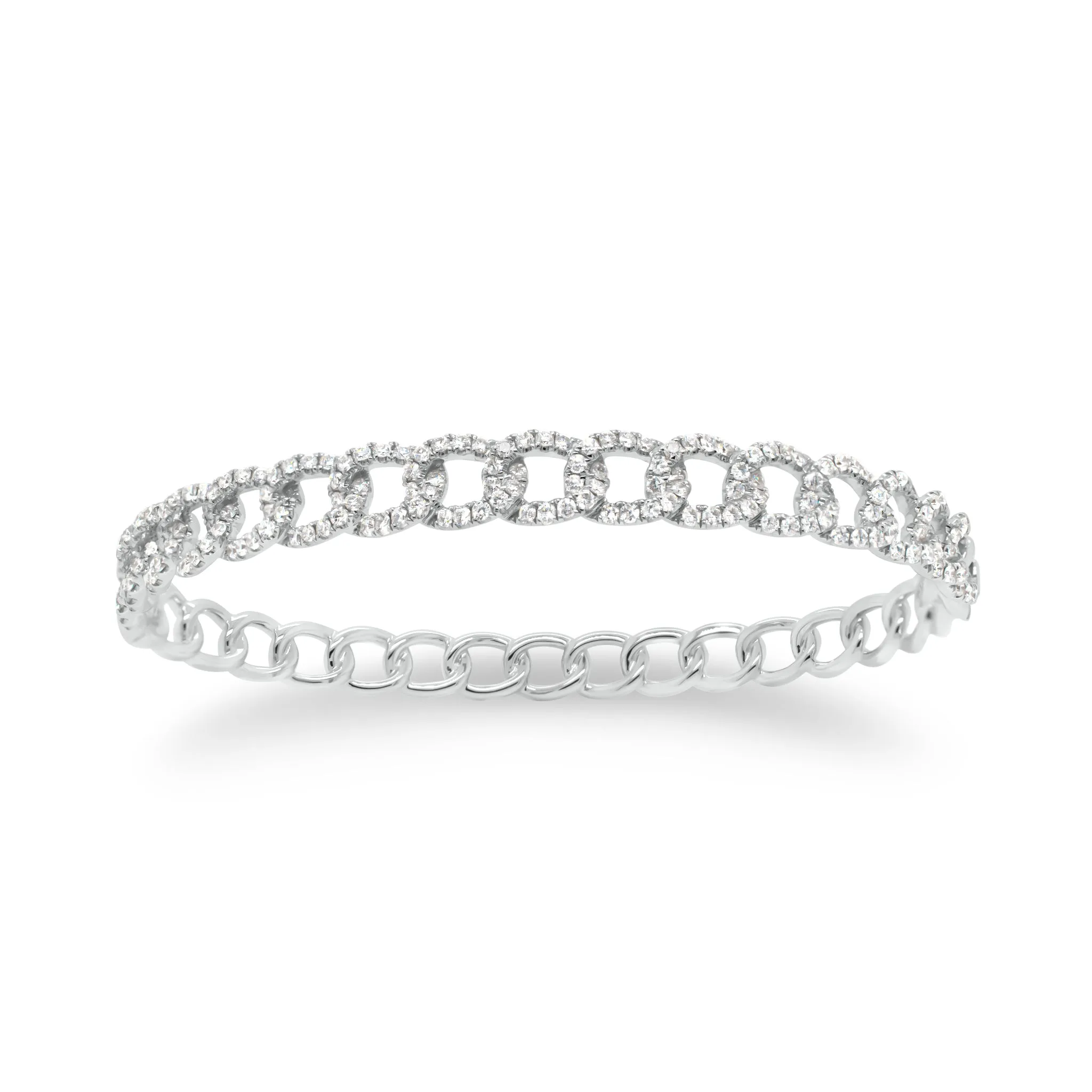 Diamond Chain Bangle Bracelet