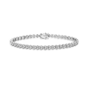 Diamond Heart Shape Tennis Bracelet (2.55 ct.) in 14K Gold