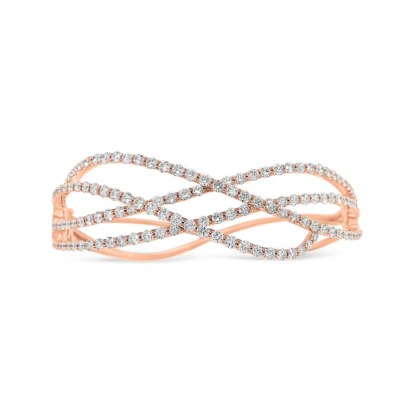 Diamond Open Crossover Bangle