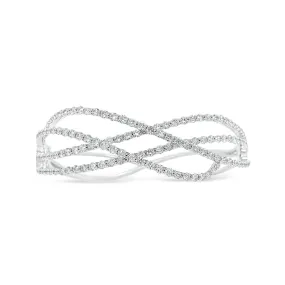 Diamond Open Crossover Bangle