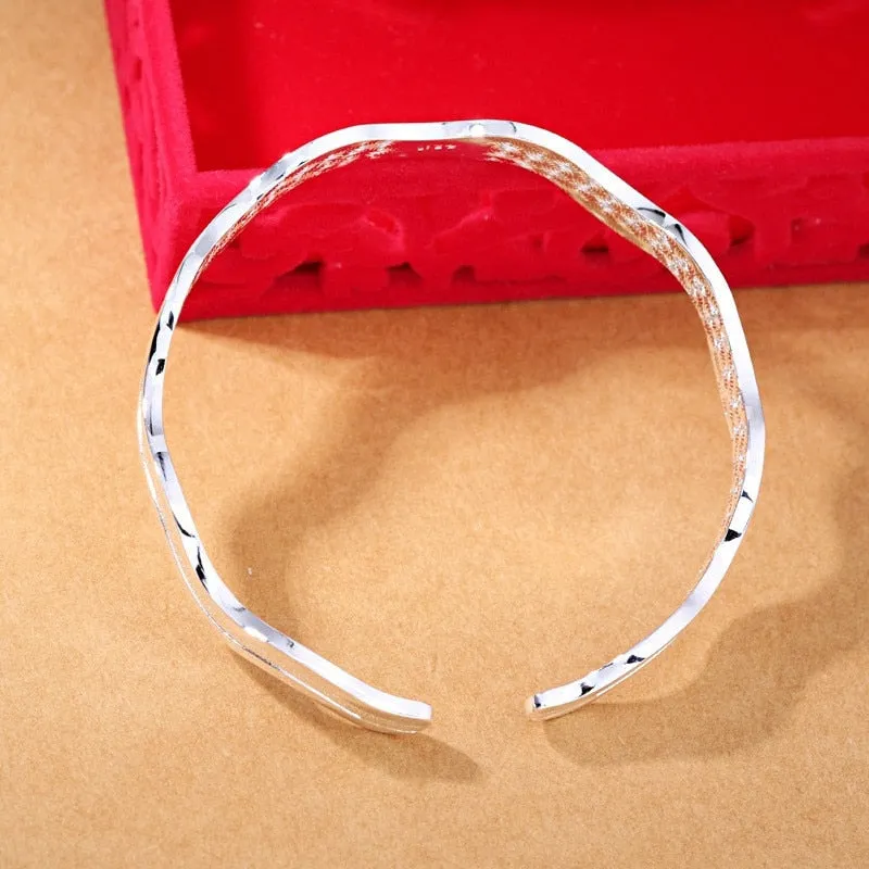 Double Line Wavy Bracelet for Women Bangle Jewelry