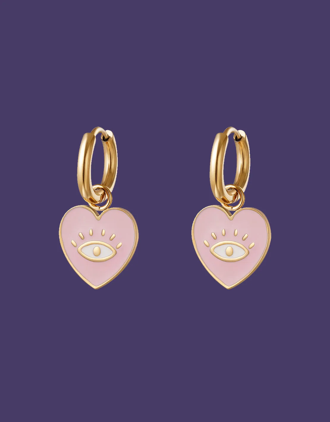 Earring heart eye