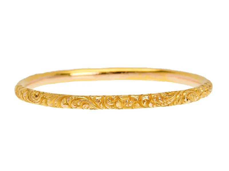 Edwardian Patterned Bangle Bracelet of 1904