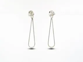 Elongated Open Teardrop Earrings