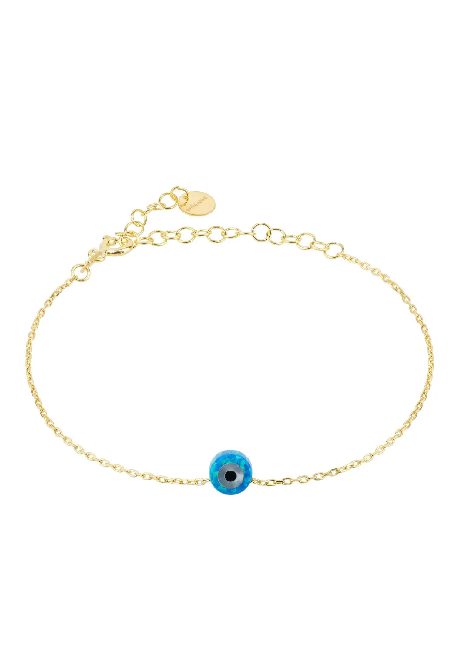 Evil Eye Mini Opalite Bracelet Gold